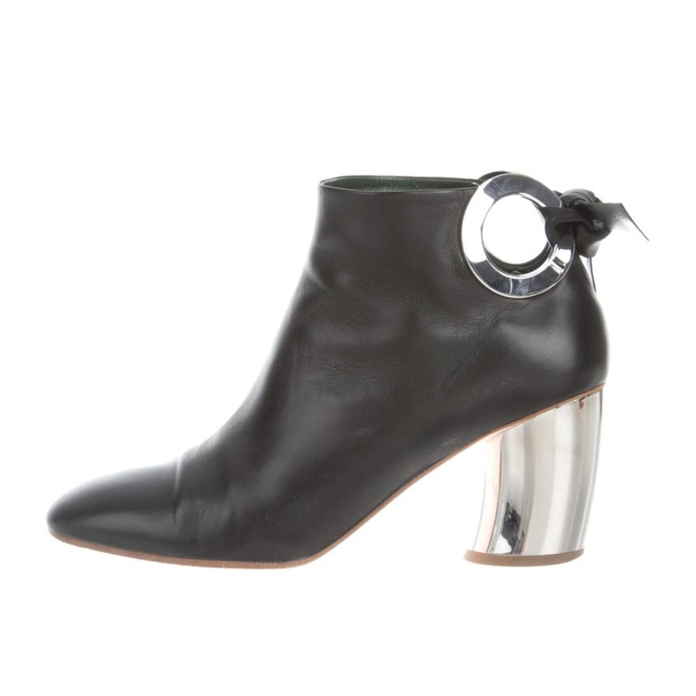 Proenza Schouler Leather Boots with Chrome Heel